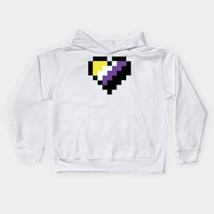 Nonbinary heart Kids Hoodie